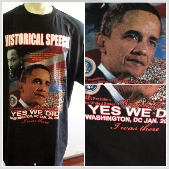 Hybrid Tees Other - OBAMA Historical Speech Yes We Did It T-shirt M 2X
